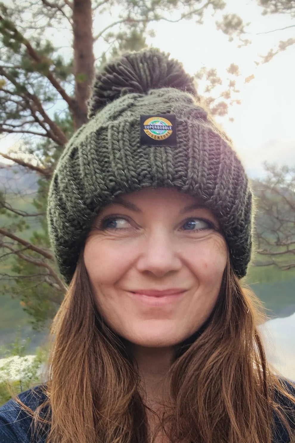 SuperBobble  Greenland Cable Knit Hat