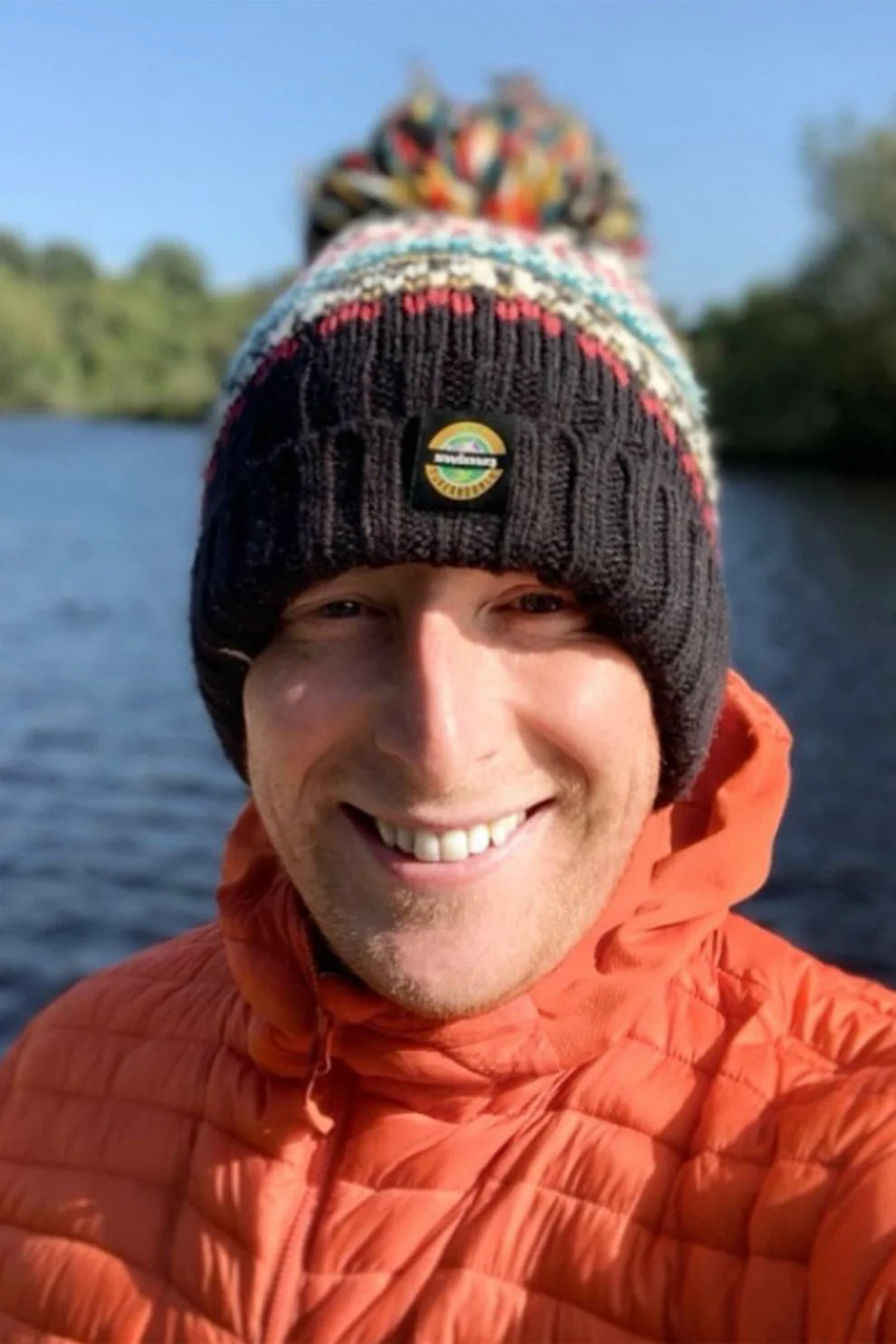 SuperBobble  Jet Black Nordic Knit Hat Swimzi
