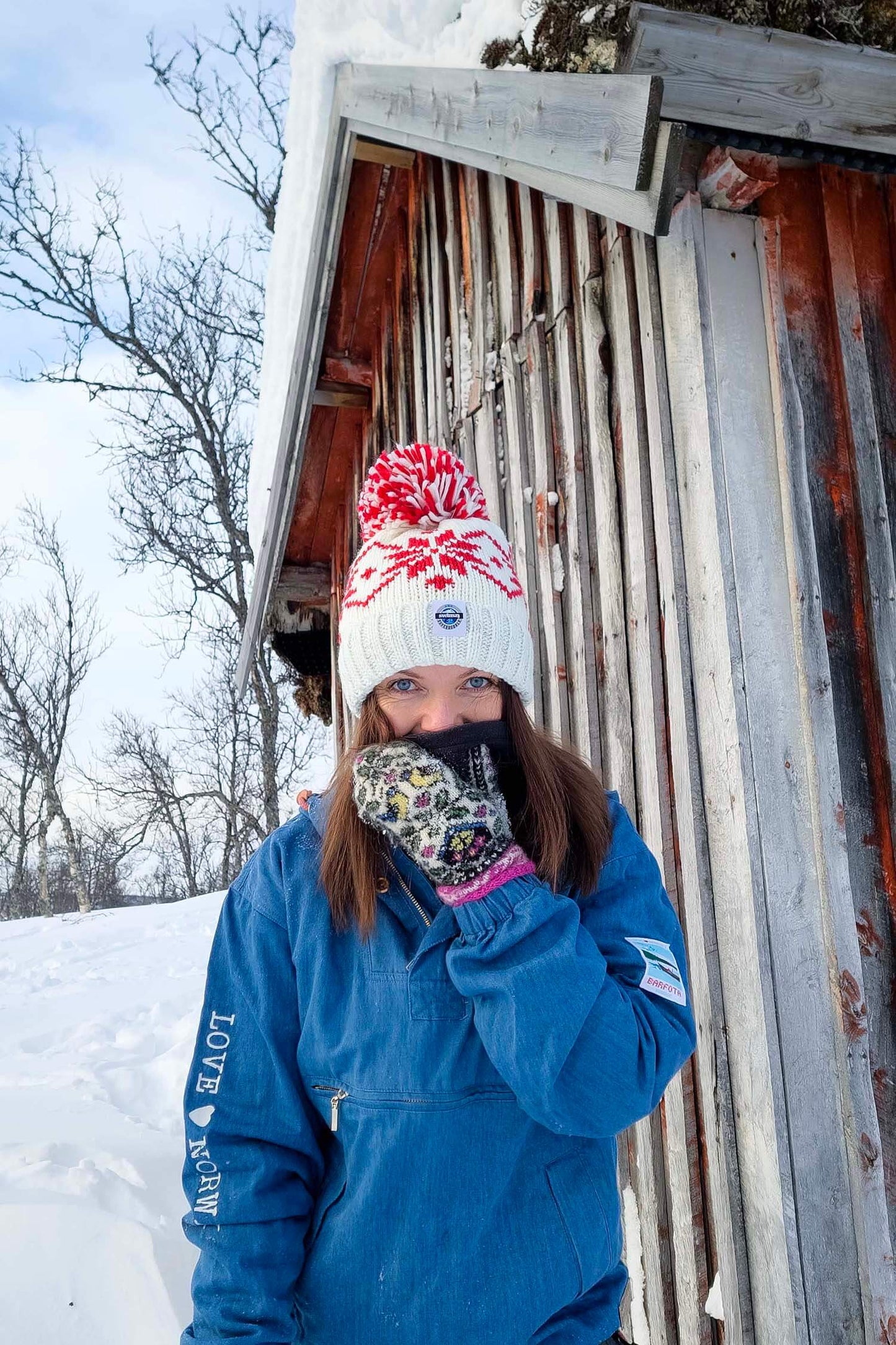 Swimzi Ruby Flora Nordic Reflective Super Bobble Hat