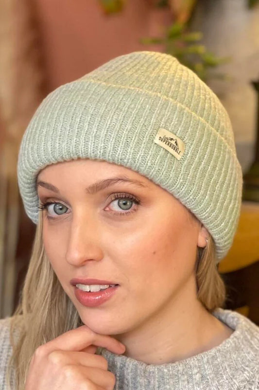 SuperBobble Spearmint Ladies Fashion Beanie Hat