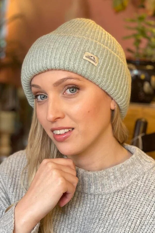 SuperBobble Spearmint Ladies Fashion Beanie Hat