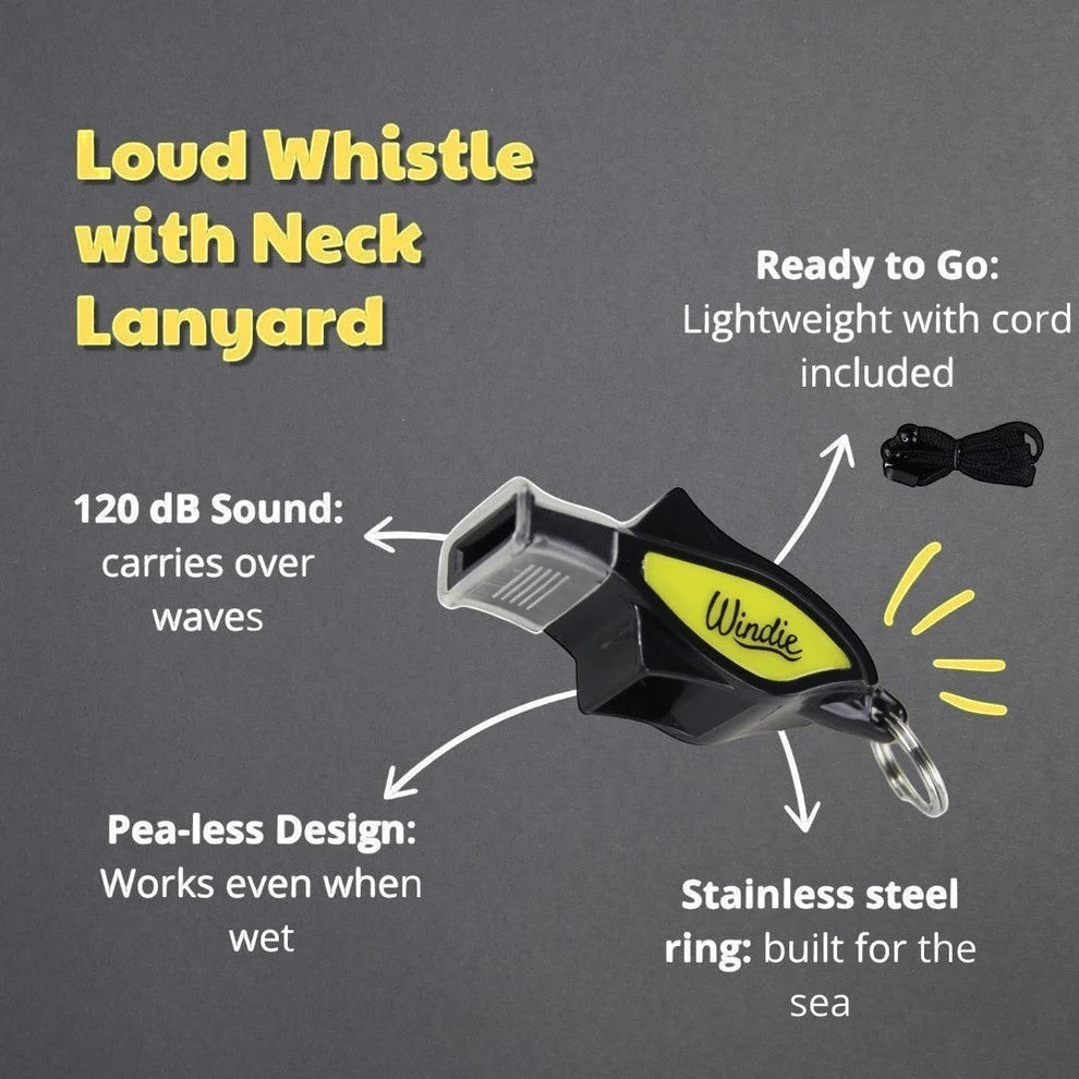 Windie Loud Whistle with Neck Lanyard