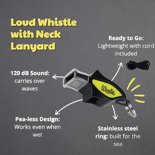 Windie Loud Whistle with Neck Lanyard
